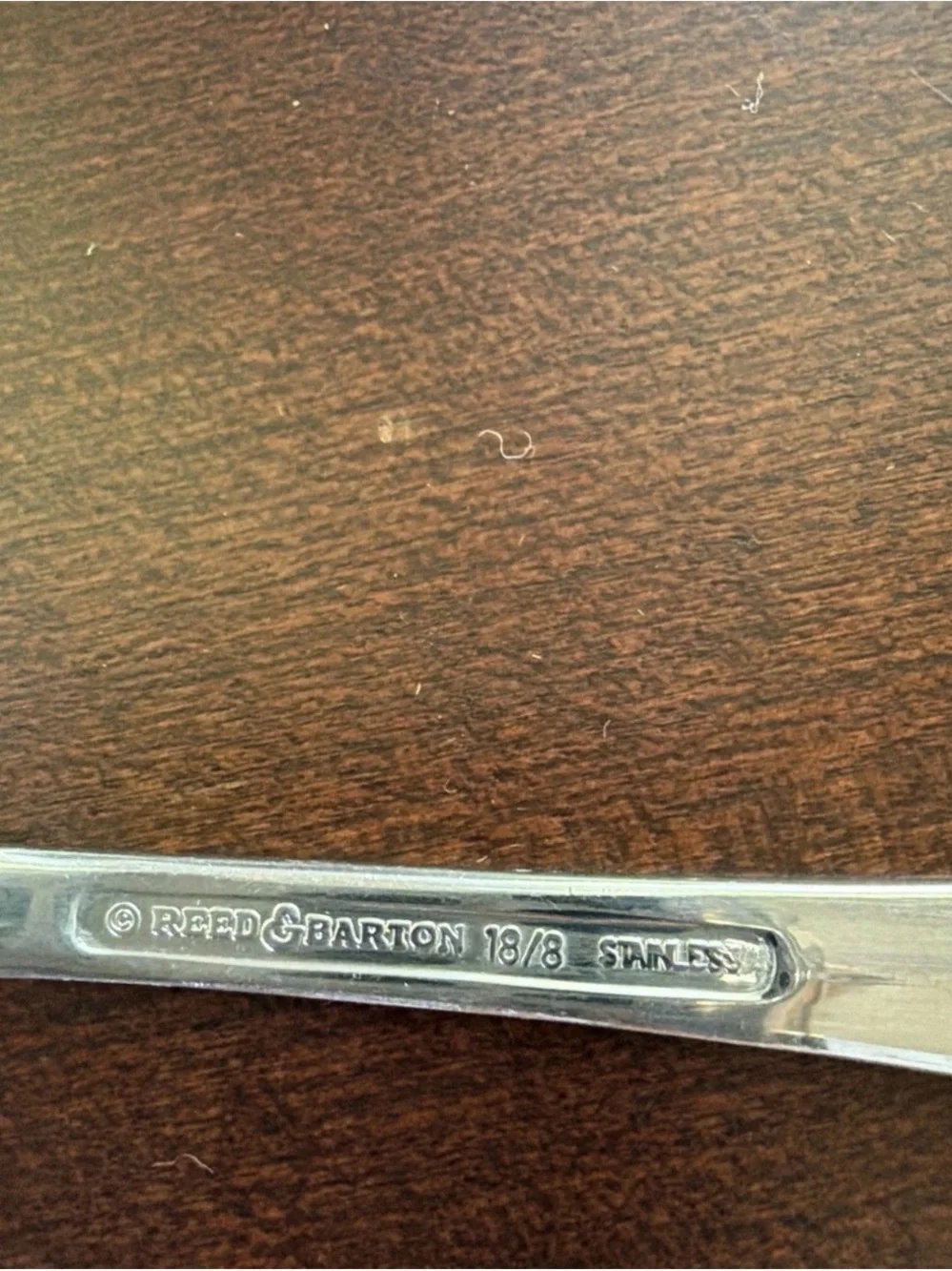 Reed & Barton Vintage Stainless Steel Serving Set Fork, Spoon, Sugar Spoon